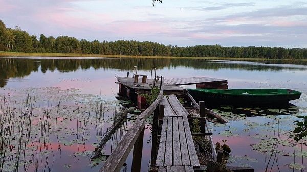 Участок на берегу озера в деревне Исаево Пустошка №418